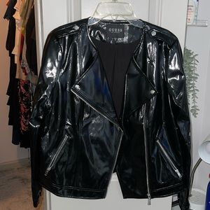 Guess shiny leather jacket
